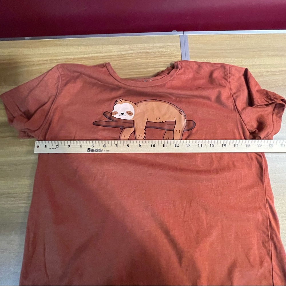 Brown Sloth Graphic T-Shirt - Picture 4 of 7